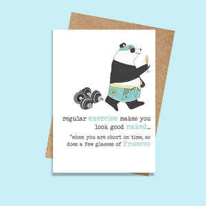 Cards: Exercise & Prosecco - Card