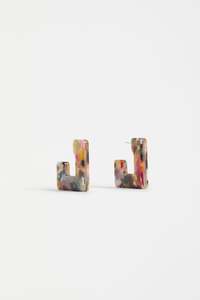 Elk: Elk | Spari Hoop Earring | Beige Multi
