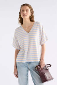 ELK | Seter Tee | Pearl Blue + Natural