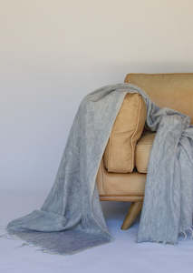 Cushions And Bedding: Blanket / Wool +Cotton Blend / Steel