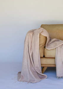 Cushions And Bedding: Blanket / Wool + Cotton Blend / Vanilla