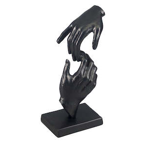 Wall Art: Hands Sculpture | Black