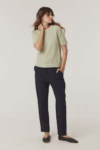 Sale: Cashwool Crew Tee | Pistachio Green