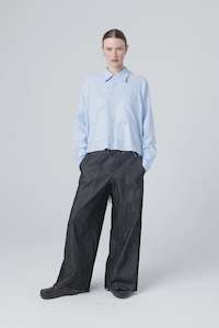 Perfect Day Shirt Crop | Herringbone Shirting