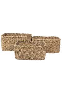 Basket And Storage: Briar Rectangle Baskets W Handle