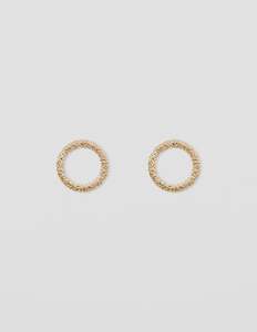 Earring Beaten Hoops | Gold