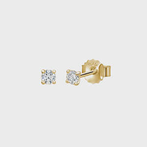 Studs | 3mm | White Topaz