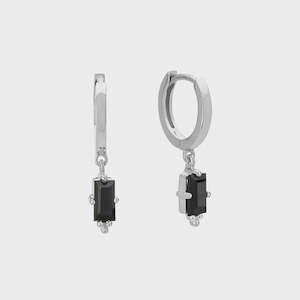 Jewellery: Earrings | Huggie Hanging Spinel | Silver