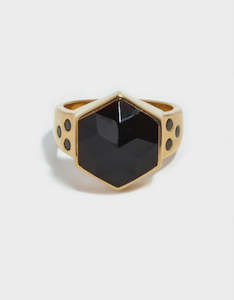 Cathy Pope: Ring - Gold Six Reasons Onyx