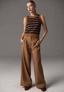 Pol: Utopia Vest Stripe | Toffee Multi