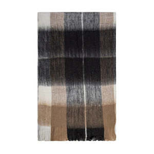 Cushions And Bedding: Bliss Blanket - Wool | Mohair Blend - Cinnamon | Winter White