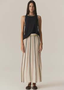 Pol: Tedd Knit Skirt - Natural | Ivory