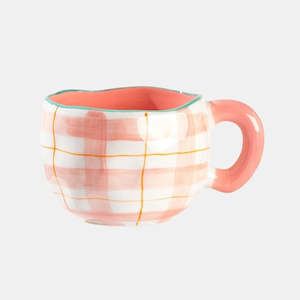Ceramic: Alice Mug | Pink Check
