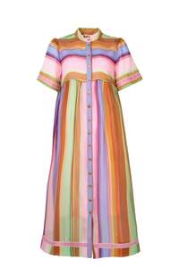 Clothing: Cooper Round And Round Dress | Candy Stripe