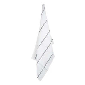 Woven Stripe Tea Towel Off-White & Black