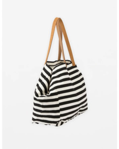 Bodrum Tote | Black Stripe