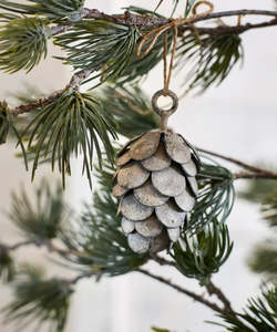 Gifts Under 50: Hanging Pinecone Short | Ash Grey