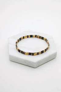 Tile Bracelet | Black/Brown