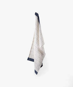 All: Waffle Cotton Marine Blue Teatowel