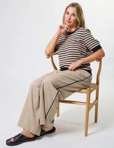Charly Knit Sand Stripe