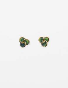 Jewellery: Green Epoxy Flower Earring