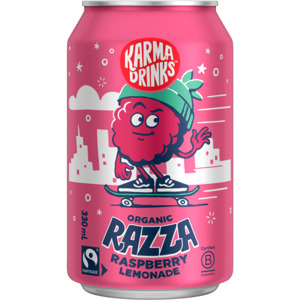 Drinks 1: Karma Drinks Organic Razza Raspberry Lemonade Can 12 x 330ml