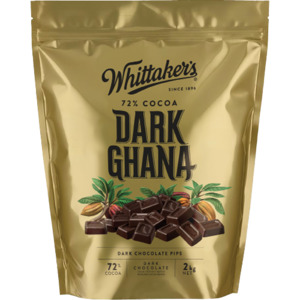 Whittaker's Dark Ghana Chocolate Pips 2kg