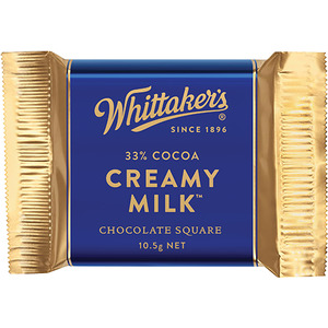 Confectionery: Whittaker's Milk Chocolate Hospitality Squares 10.5G 300pk