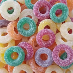 Rainbow Confectionery: Rainbow Confectionery Fruit Rings 1kg Bulk Bag