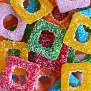 Rainbow Confectionery: Rainbow Confectionery Sour Squares 1kg Bulk Bag