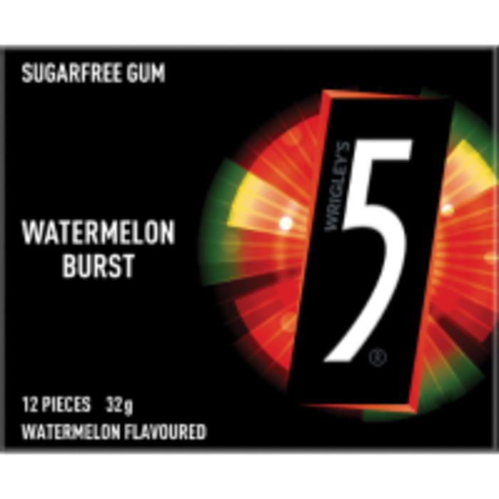 5 Gum Watermelon Sugar-Free Burst Chewing Gum 32g x 10