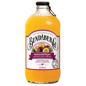 Bundaberg: Bundaberg Passionfruit Sparkling Drink 12 x 375ml