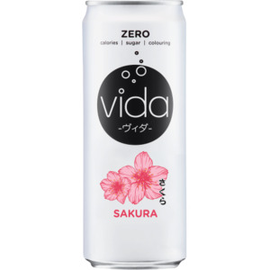 Vida Minty Lime Sakura Carbonated Drinks 24 x 325ml