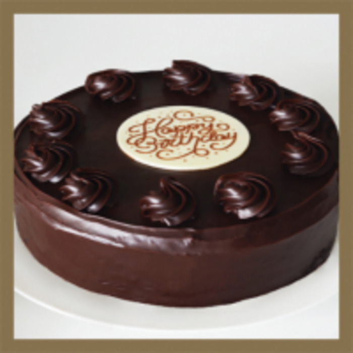 Cakes: Original Foods Happy Birthday Round Chocolate Cake 1.5kg