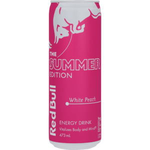 Drinks 1: Red Bull The Summer Edition White Peach Energy Drink 12 x 473ml