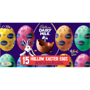 Frontpage: Cadbury Easter Egg Flat Top Carton Hollow Chocolate 255g