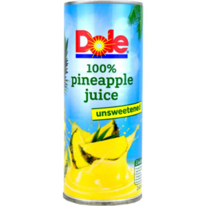 Nws: Dole 100% Pineapple Juice 24 x 240ml