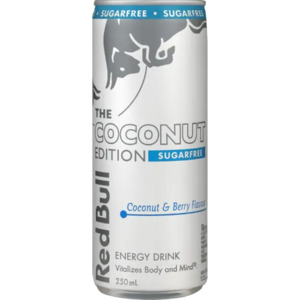 Drinks 1: Red Bull Sugar Free Coconut Edition Energy Drink 12 x 250ml