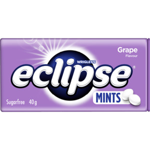 Non Sale Items: Eclipse Grape Flavour Chewy Mints 12 x 40g