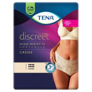Best Sellers All: TENA Discreet High Waist Incontinence Underwear - Crème Sample