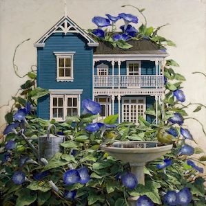 Nz Art Pieces: Matted Print- Morning Glory