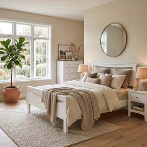 Bedroom Total: Patty White Bedroom Suite
