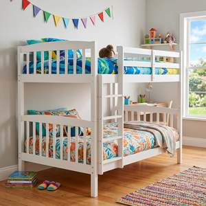 Bedroom Total: Lily Wooden Bunk (S+S) White