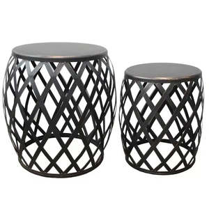 Lamp Table: Lamai Set of 2 Tables – Burnt Gold