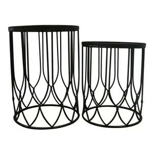 Lamp Table: Chang Set of 2 Tables – Burnt Gold