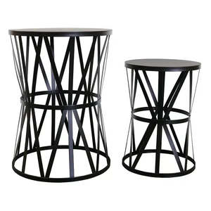 Lamp Table: Karon Set of 2 Tables – Black