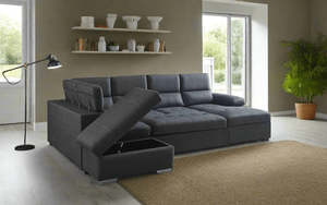 Couch: Luminor Lounge Suite Sofabed with ottoman