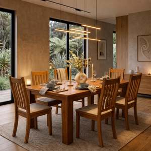 Dining Table: Urbana Dining Set 1.5M - 2.4M Table with Chairs