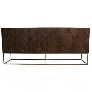 Buffet Table: Brooklyn Sideboard Natural & Brass