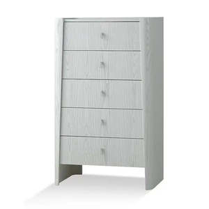 Elegant 5 Drawer Tallboy - White